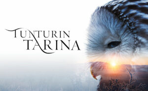 Tunturin tarina -teksti ja pöllö.